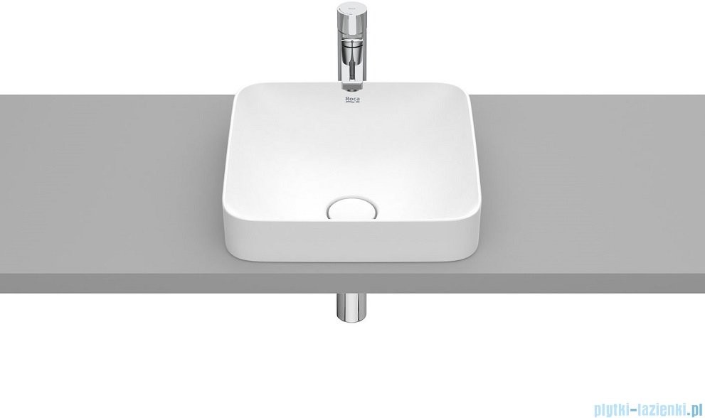 Roca Inspira Square umywalka blatowa 37cm biały matowy A32753R620