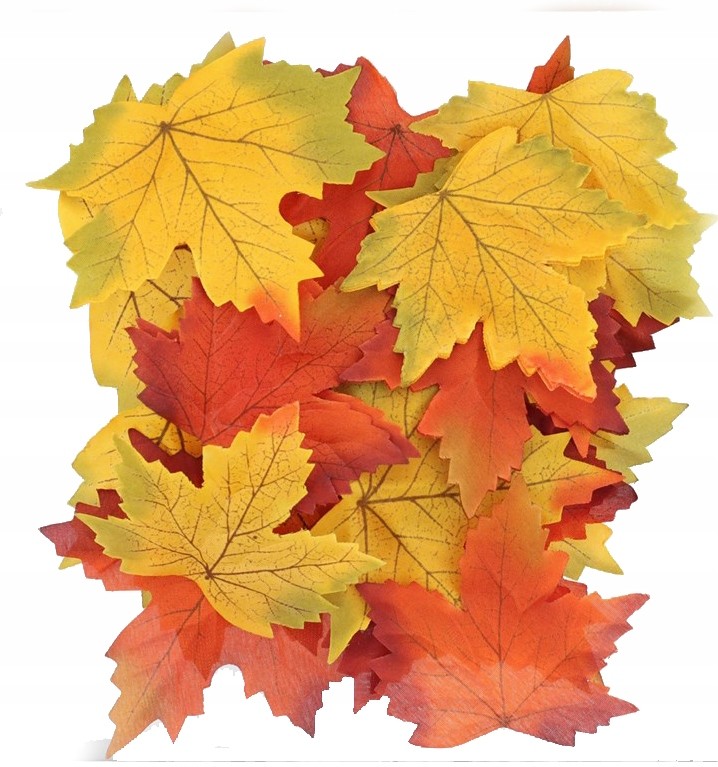 Sztuczne Liście Listki Jesienne Ozdoby Liść 25szt