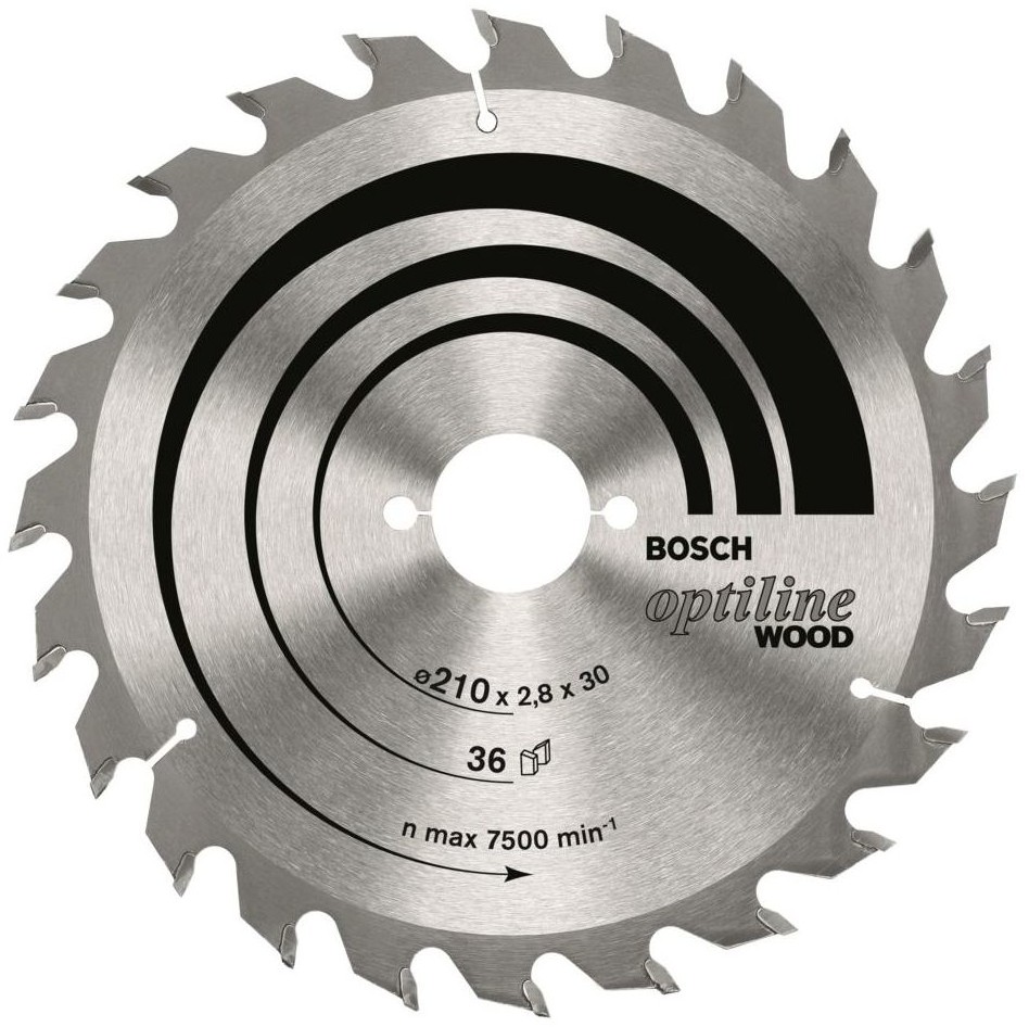 Bosch Tarcza do piły tarczowej Optiline Wood 210 x 30 x 2 8 mm 36 2608640622 1 szt