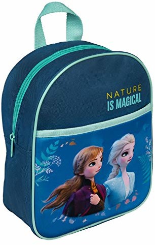 Undercover Undercover Plecak z kieszenią przednią 3D, Disney Frozen II, do przedszkola i w czasie wolnym, ok. 28 x 20 x 10,5 cm, niebieski
