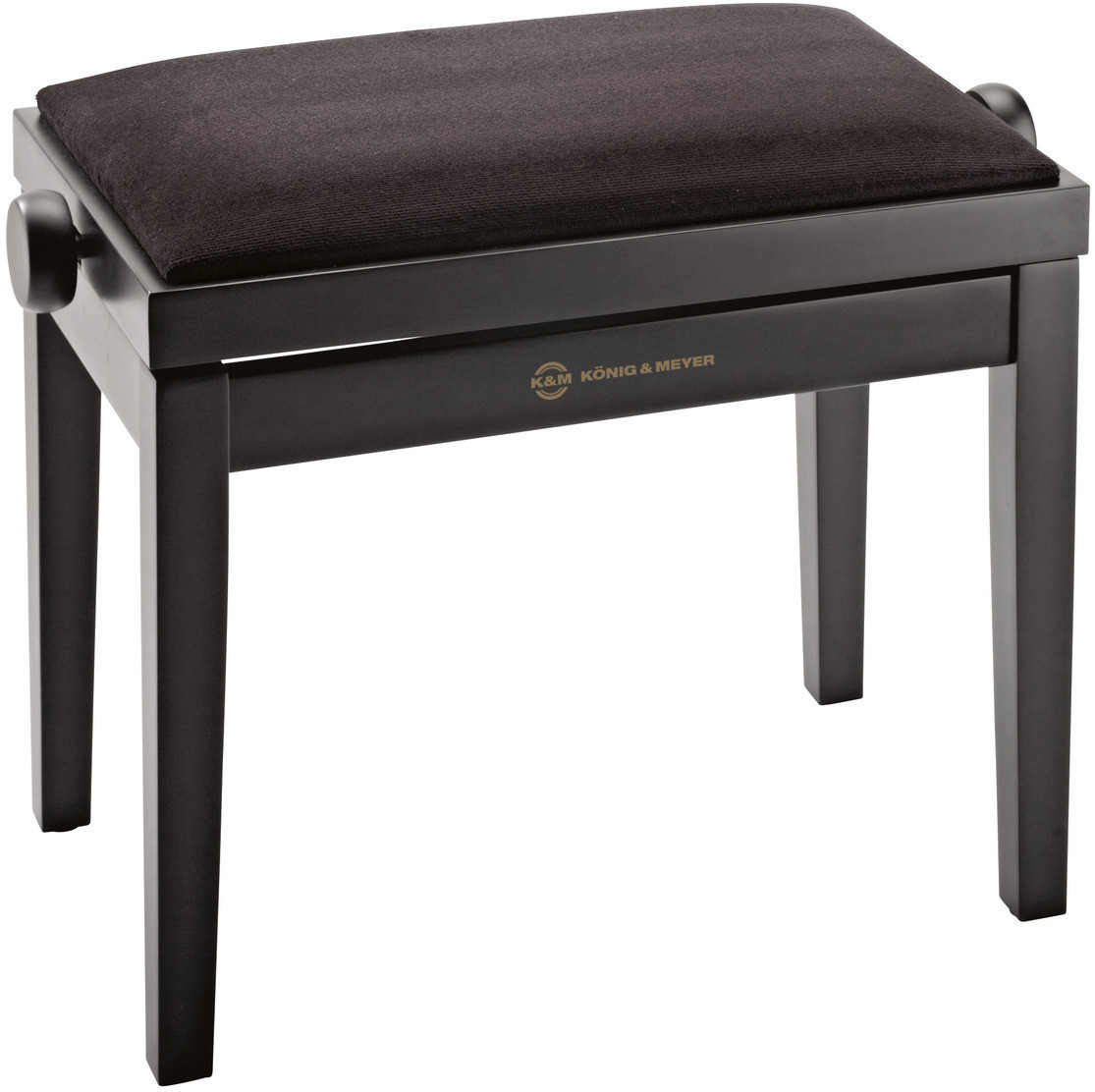 Konig & Meyer Piano Bench Black Matt Finish, Black Velvet Seat