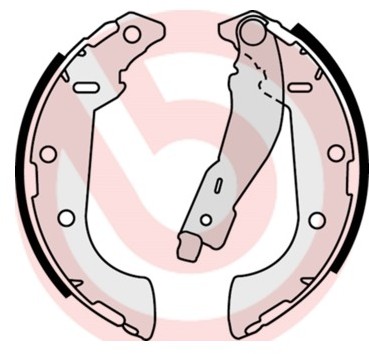 BREMBO Zestaw szczęk hamulcowych S 61 521