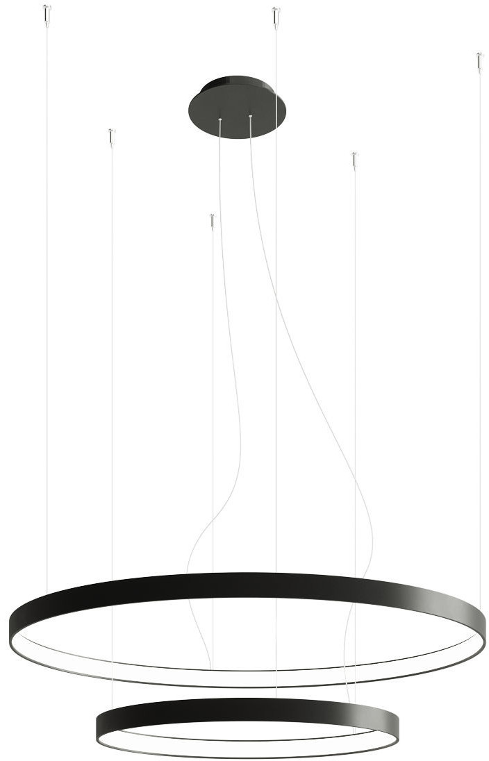 Thoro Thoro metalowa OPRAWA okrągły ZWIS LED 80W 3000K rings czarne TH.137