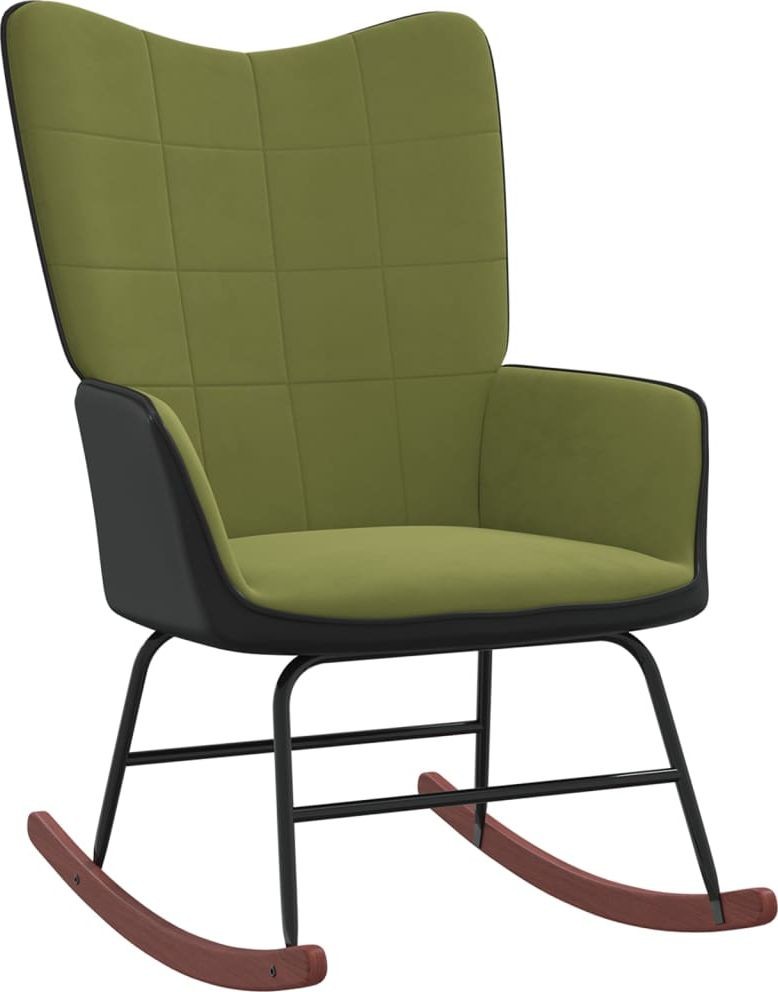 vidaXL Fotel bujany jasnozielony aksamit i PVC 327878