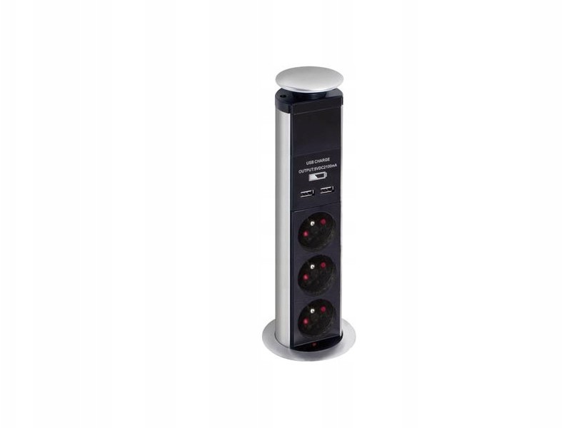 HBF Listwa Zasilająca 3 Gniazdka I Usb