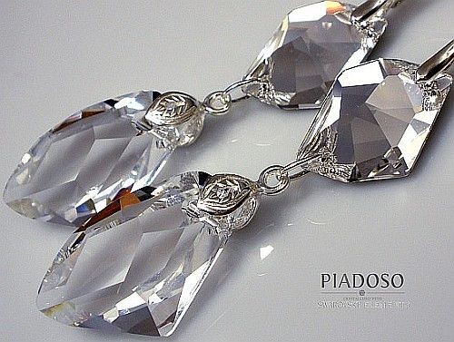 Swarovski piękne długie kolczyki CRYSTAL 27+20