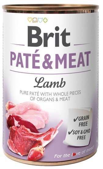 Zdjęcia - Karm dla psów Brit Pate and Meat Jagnięcina Lamb 400g 