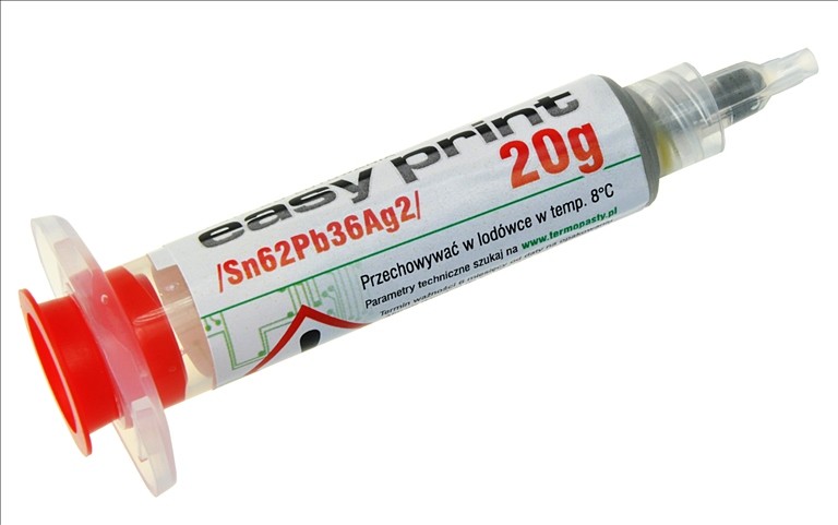 Pasta lutownicza Smd Easy Print Sn62Pb36Ag2 20g Ag
