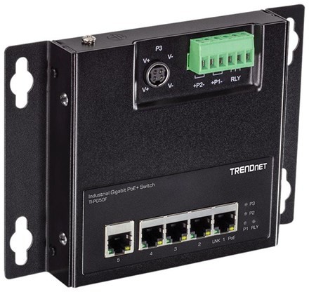 Trendnet TI-PG50F - Industrial - switch - 5 ports - unmanaged TI-PG50F