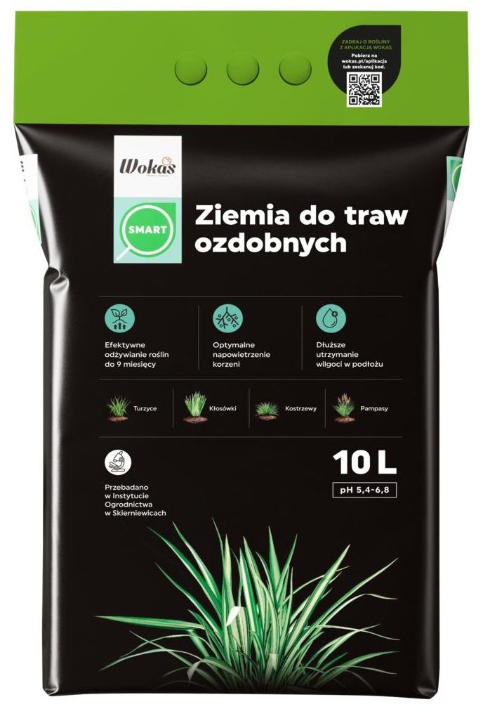 Ziemia do traw ozdobnych Smart 10l Wokas