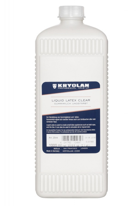 KRYOLAN LIQUID LATEX CLEAR - Płynny lateks do efektów specjalnych transparentny - 1000ml - Art. 2544 KRYS125