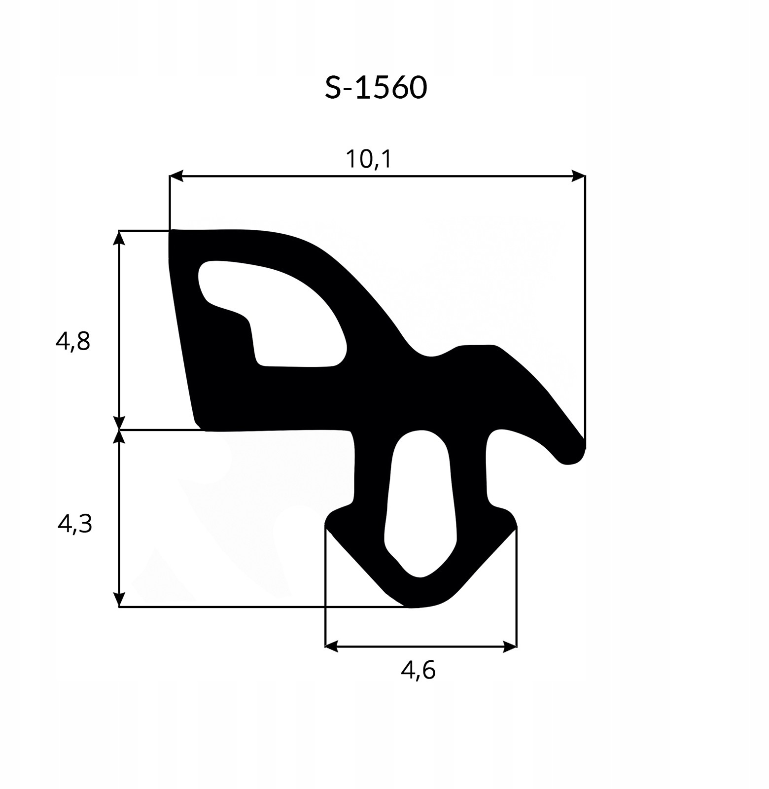 Uszczelka do Okien Pcv Aluplast S-1560 - 50m