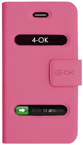 4-OK Slim Fit kieszeń na telefon komórkowy w kolorze różowym do Apple iPhone 4 i 4S (osłona ochrona etui etui ochronne torba Case) KSFIPR