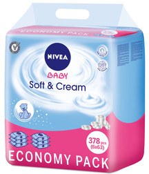 Nivea Baby CHUSTECZKI SOFT & CREAM 6X63SZT. zakupy dla domu i biura! 32657389