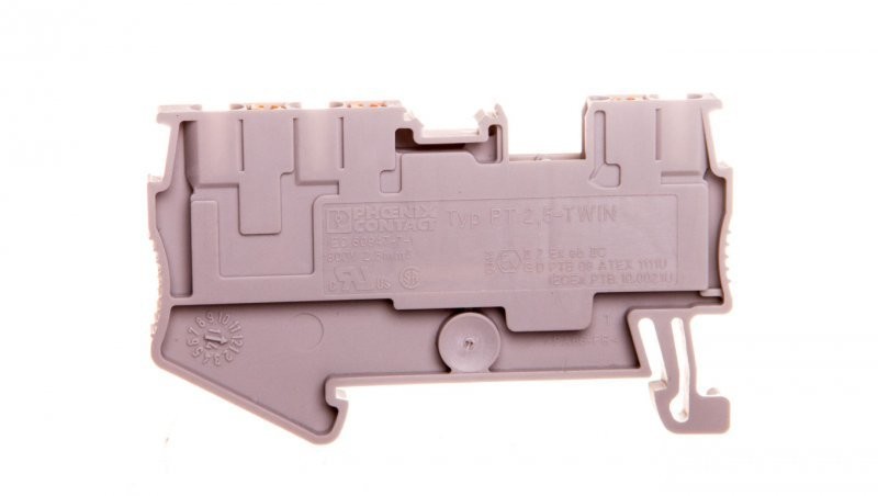 Phoenix Contact Listwa zaciskowa przepustowa 3-przewodowa 0,14-4mm2 szara PT 2,5-TWIN 3209549 3209549
