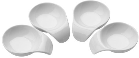 Premier Housewares Premier housewares miseczkami Snack, porcelana, biała, 4 sztuki 0722521