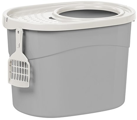 Argi Iris 531227 dla kota Top Entry Cat Litter Box z szufelką, szara