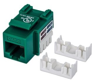INTELLINET Moduł Keystone RJ45 UTP Kat6 Zielony