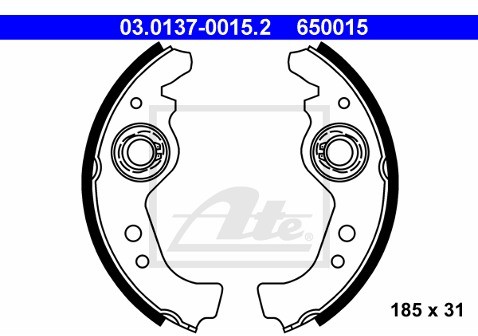 ATE Zestaw szczęk hamulcowych 03.0137-0015.2