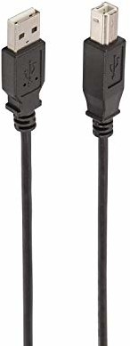 Ewent Kabel USB 2.0 typ A/męski do B/męski, podwójnie ekranowany AWG 28 w miedzi, szybkość transmisji danych do 480 Mbit, czarny 1,00 m czarny EW-UAB-010