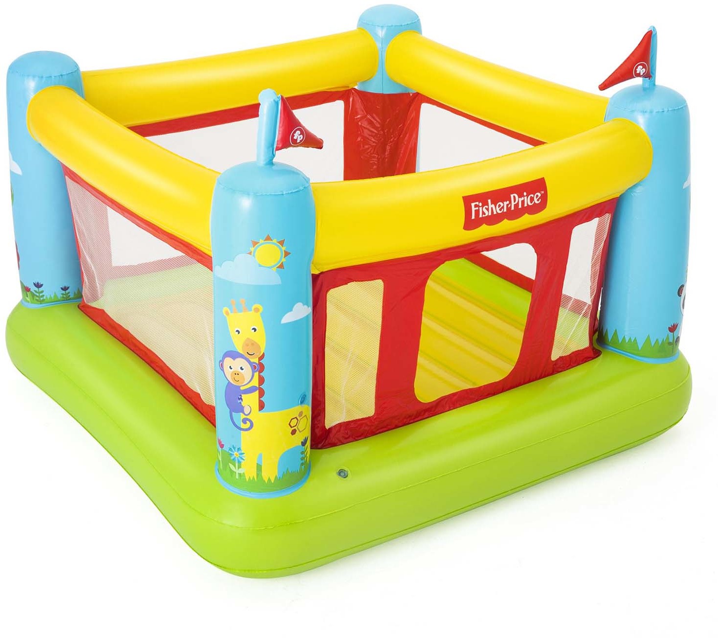 Фото - Батут Bestway 93553 FISHER PRICE DMUCHANY ZAMEK TRAMPOLINA 175cm x 173m x 135cm 