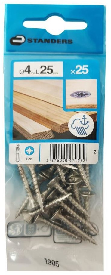 STANDERS Wkręt 4 x 25 mm 25 szt.