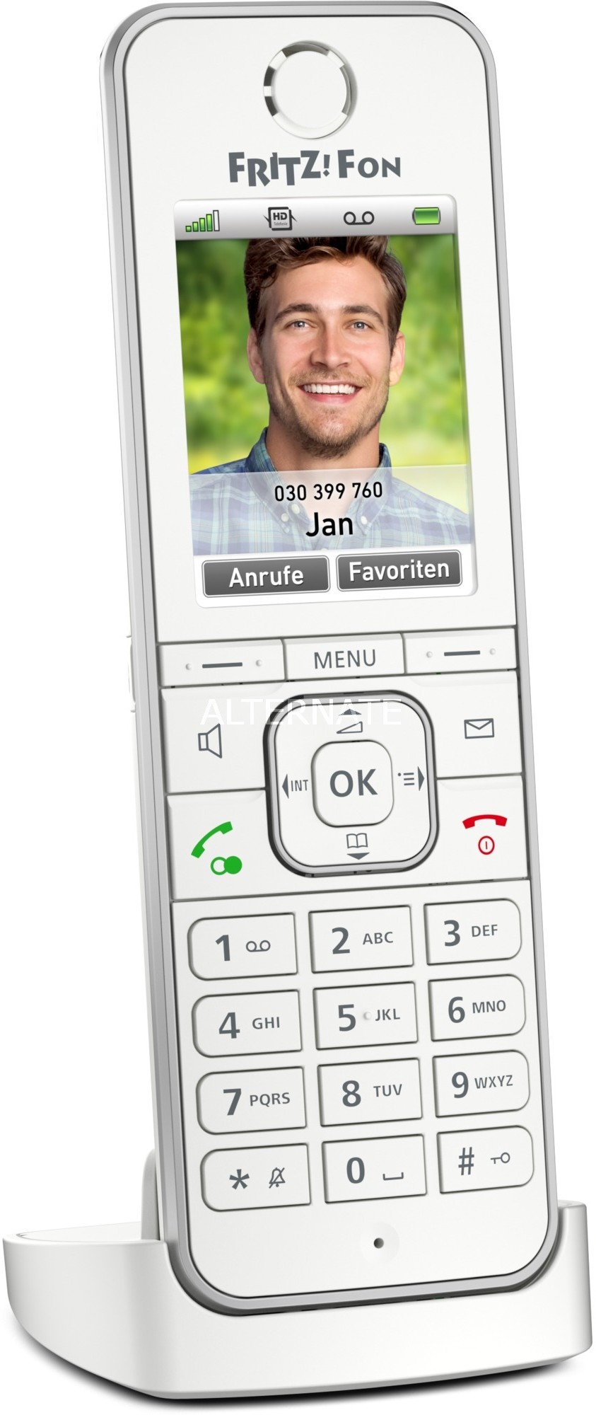 AVM FRITZ!Fon C6 Telefon w systemie DECT Nazwa i identyfikacja dzwoniącego Biały, Słuchawki 4023125028489