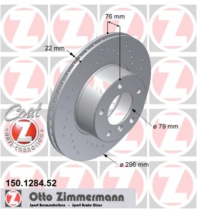 Zimmermann Tarcza hamulcowa 150.1284.52