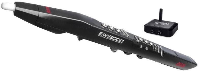 AKAI Pro Pro Fessional EWI5000 bezprzewodowy, zasilany bateriami elektroniczny instrument dęty ze zintegrowaną biblioteką dźwięku, czarny EWI 5000