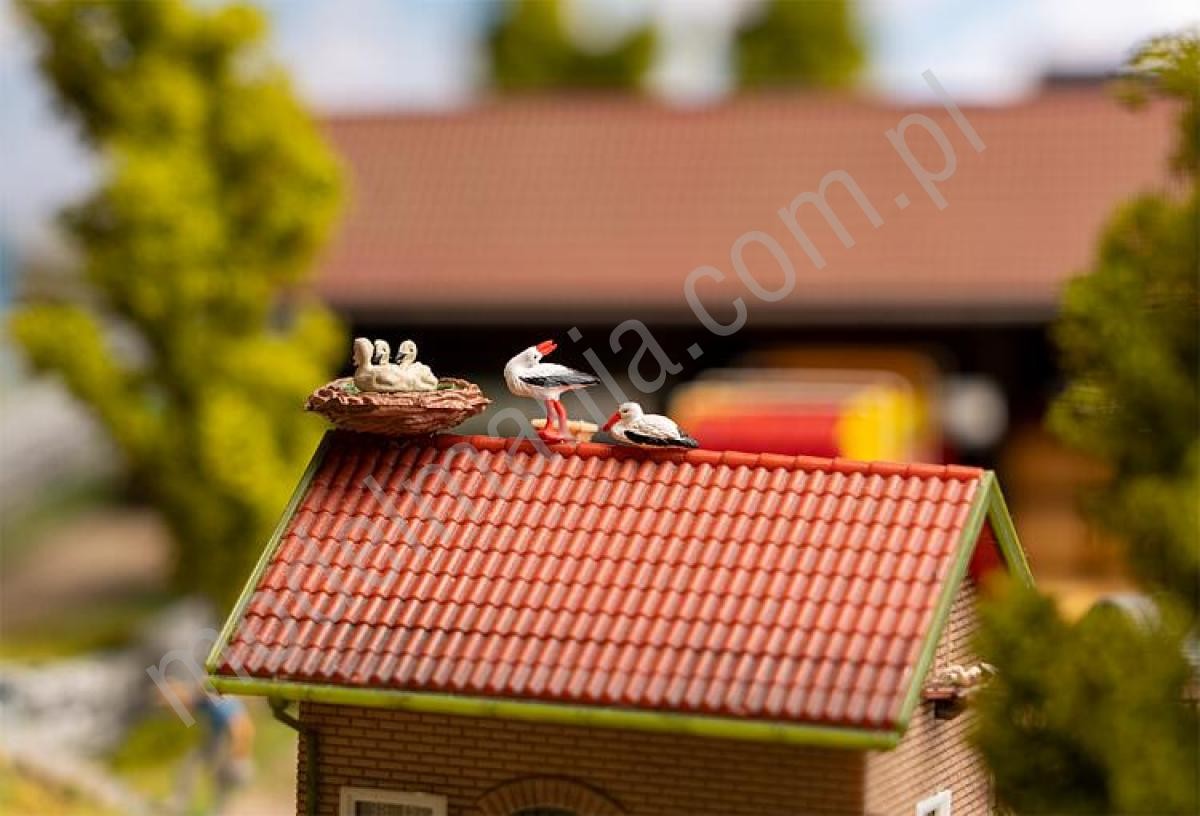 Faller Zestaw figurek z mini efektami dźwiękowymi bocianów 180239