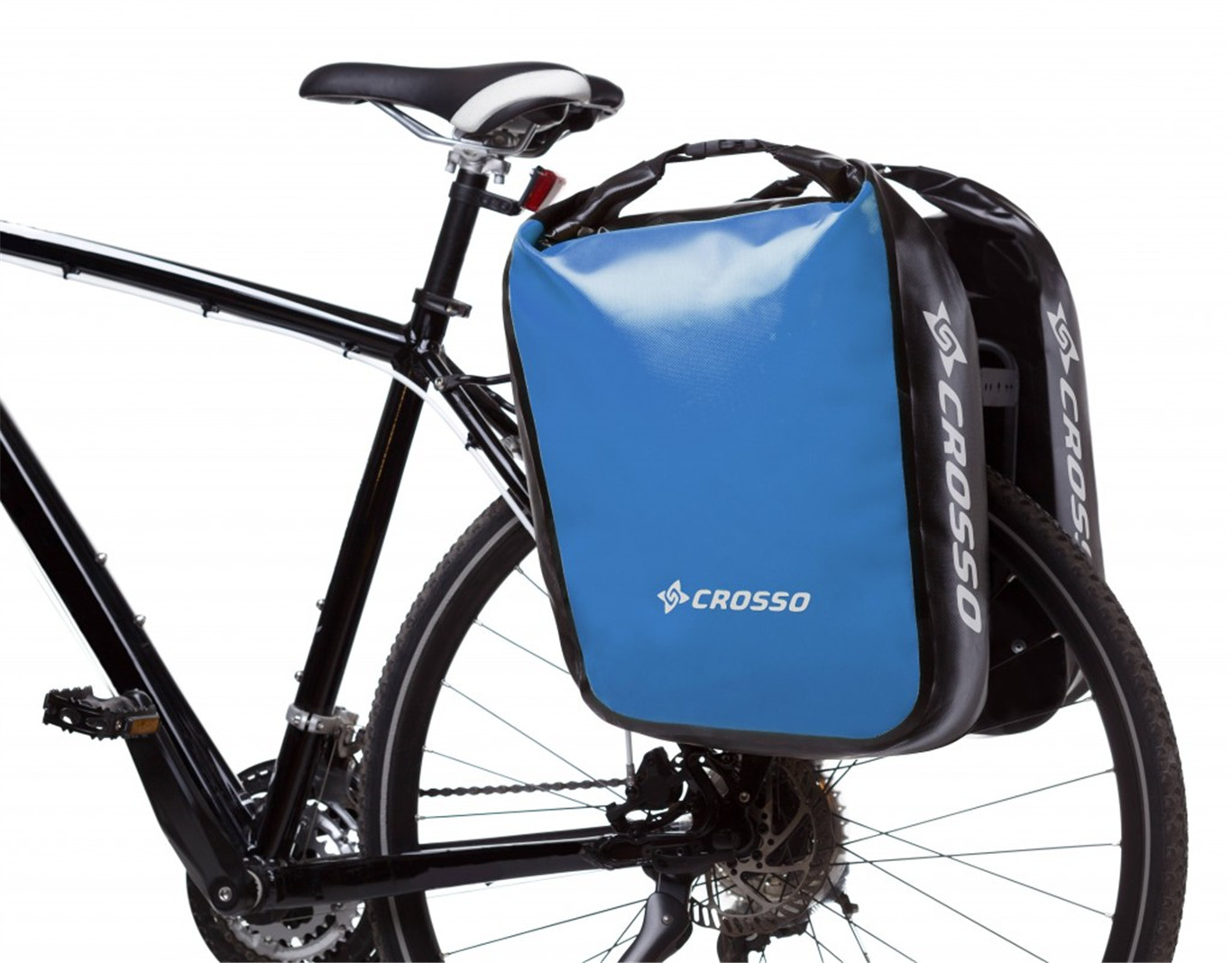 Crosso Sakwy rowerowe Dry Big 60 l Adventure jasny niebieski 5901619642221