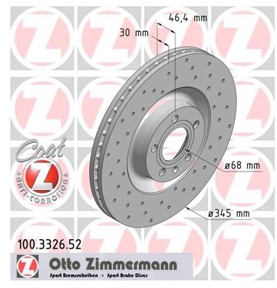 Zimmermann Tarcza hamulcowa 100.3326.52