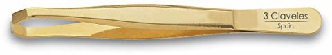 3 Claveles 3 Claveles 12246 - pęseta do depilacji, końcówka krabka, złota 9 cm