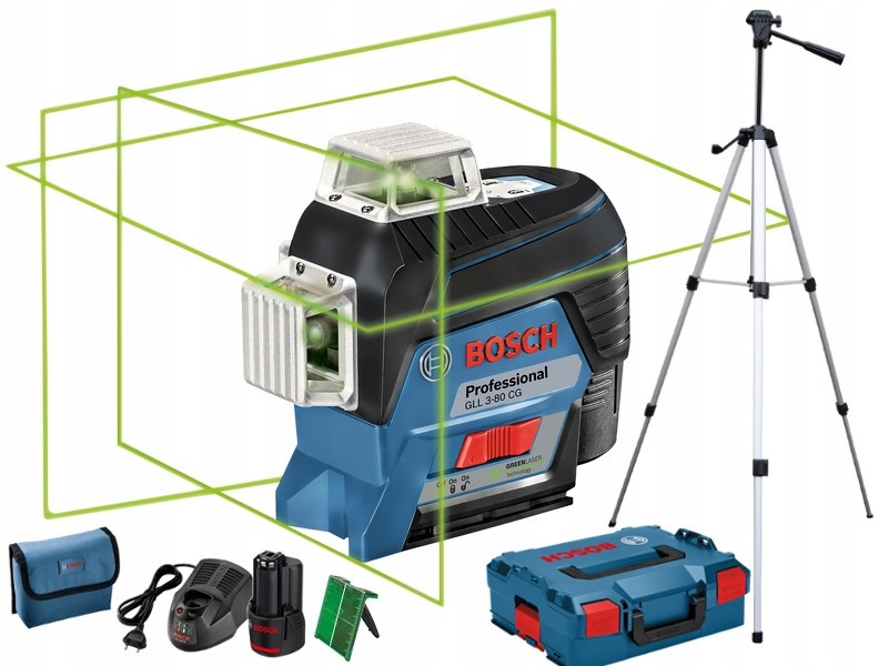 Bosch Gll 3-80CG Poziomica Laser Liniowy + Statyw