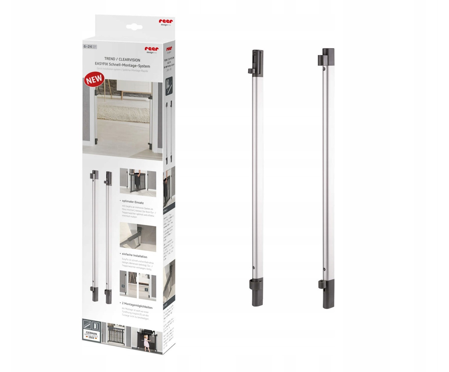 Reer EasyFix szyny montażowe do bramek Design Line