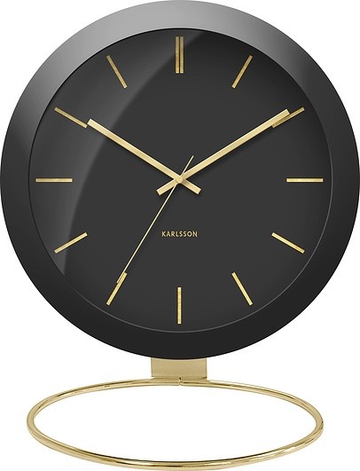 Karlsson Zegar stołowy Globe czarny KA5832BK