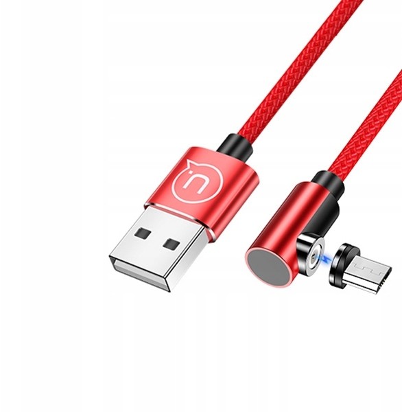 USAMS Kabel 90 Stopni Magnetyczny Micro Usb 1M