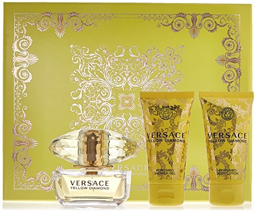 Versace Yellow Diamond zestaw prezentowy 50 ML EDT + 50 ML żel pod prysznic + 50 ML balsam do ciała W-GS-3356