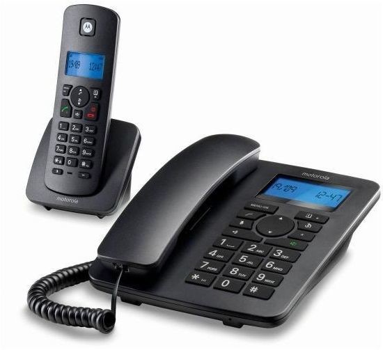 Motorola Telefon Stacjonarny Motorola C4201 Combo DECT (2 pcs) Czarny S0224077