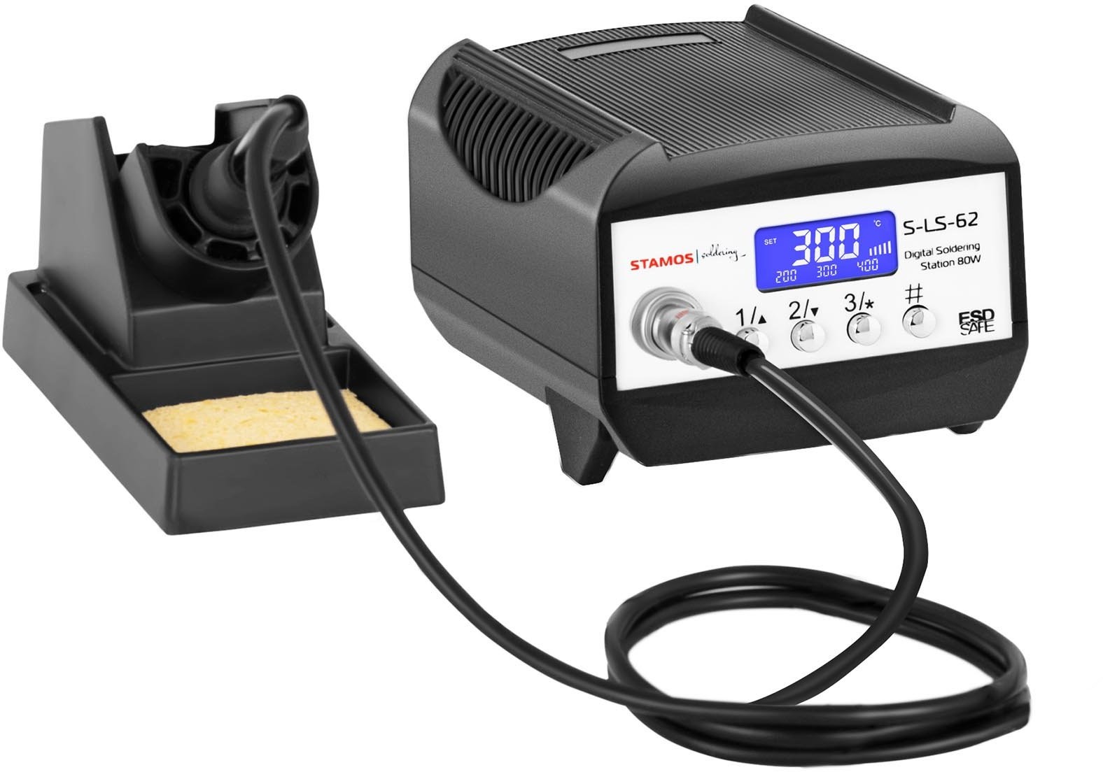 Stamos Soldering Stacja lutownicza - 80 W - cyfrowa - LCD S-LS-62