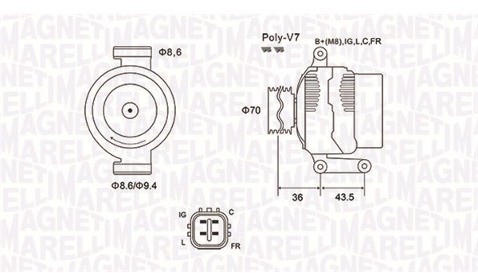 MAGNETI MARELLI Alternator 063731980010 063731980010