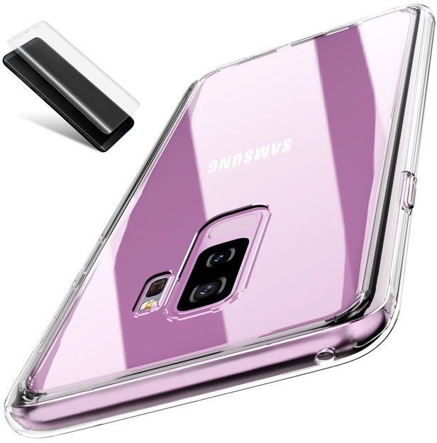 Samsung Etui Silikonowe + Folia do Galaxy S9 Plus