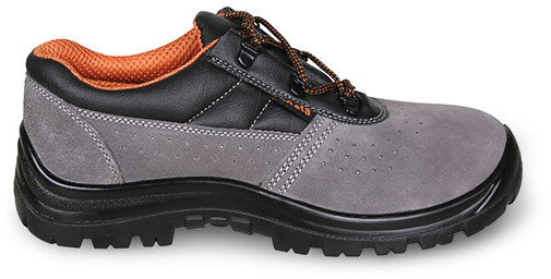 Beta Półbuty bezpieczne zamszowe perforowane 7246BK