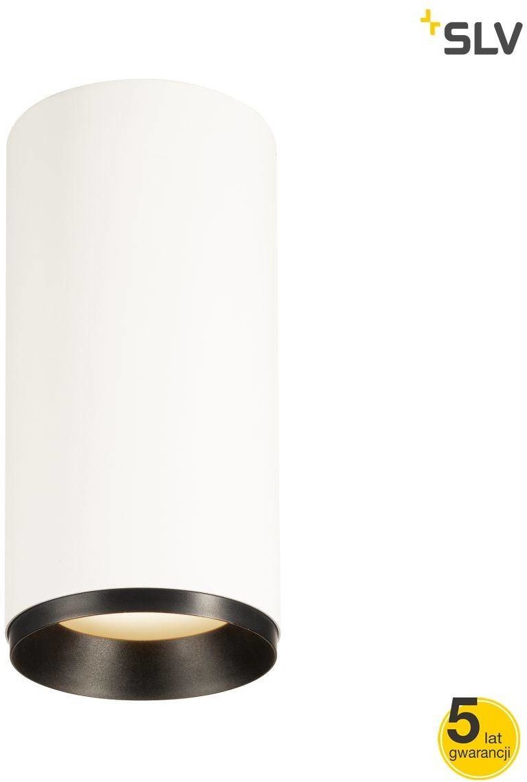 Spotline SLV NUMINOS CL DALI L wewnętrzna oprawa sufitowa natynkowa LED biała/czarna 3000 K 36° 1004615) SLV 1004615