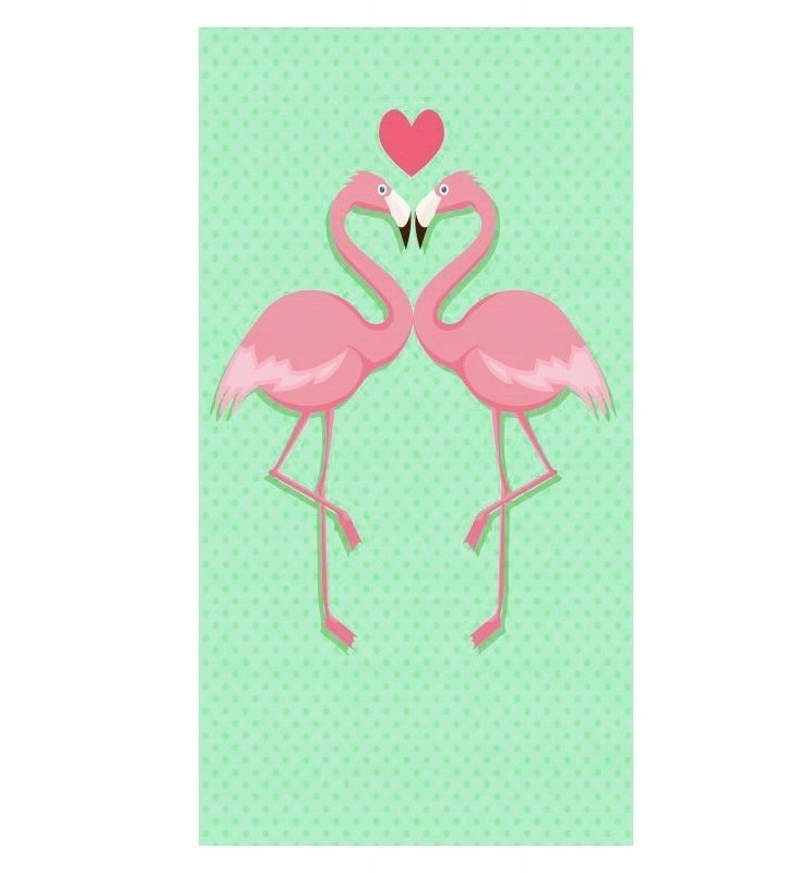 Ręcznik plażowy prostokątny 150x70 Love Flamings