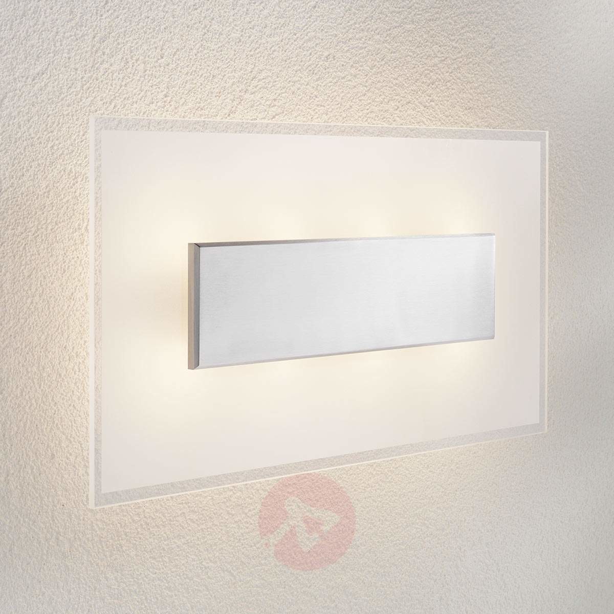 Lampenwelt com Lampa sufitowa LED Lole, szklany klosz, 59 X 29 cm