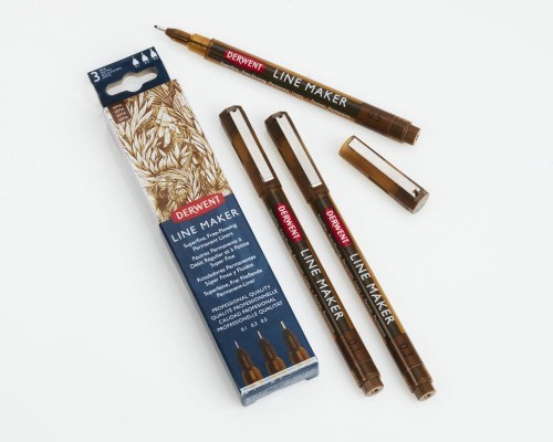 DERWENT Cienkopisy Sepia Derwent Line Marker Komplet 3 szt. 2305561