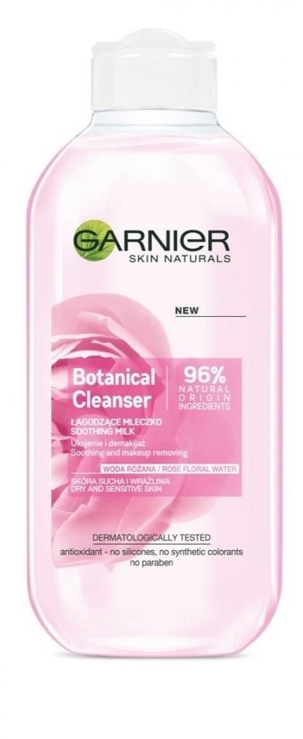 Garnier Skin Naturals Botanical Rose Water Mleczko do demakijażu łagodzące 200ml