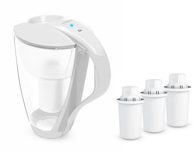 DAFI Dzbanek Szklany Led Crystal +3 Wkłady Classic