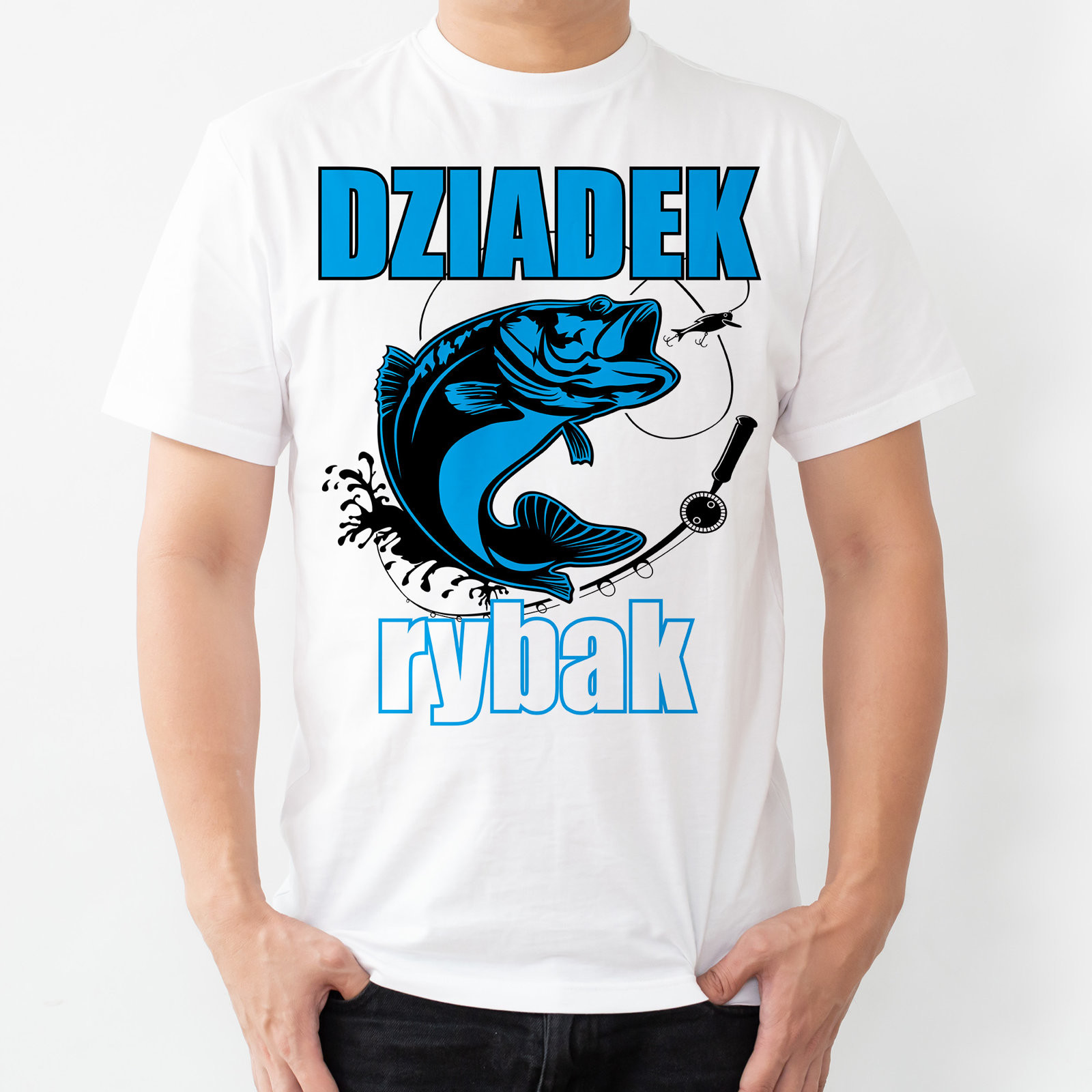 Poczpol Dziadek rybak - koszulka męska 42104-A